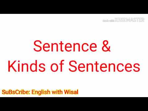 Sentence and its kinds, English with Wisal