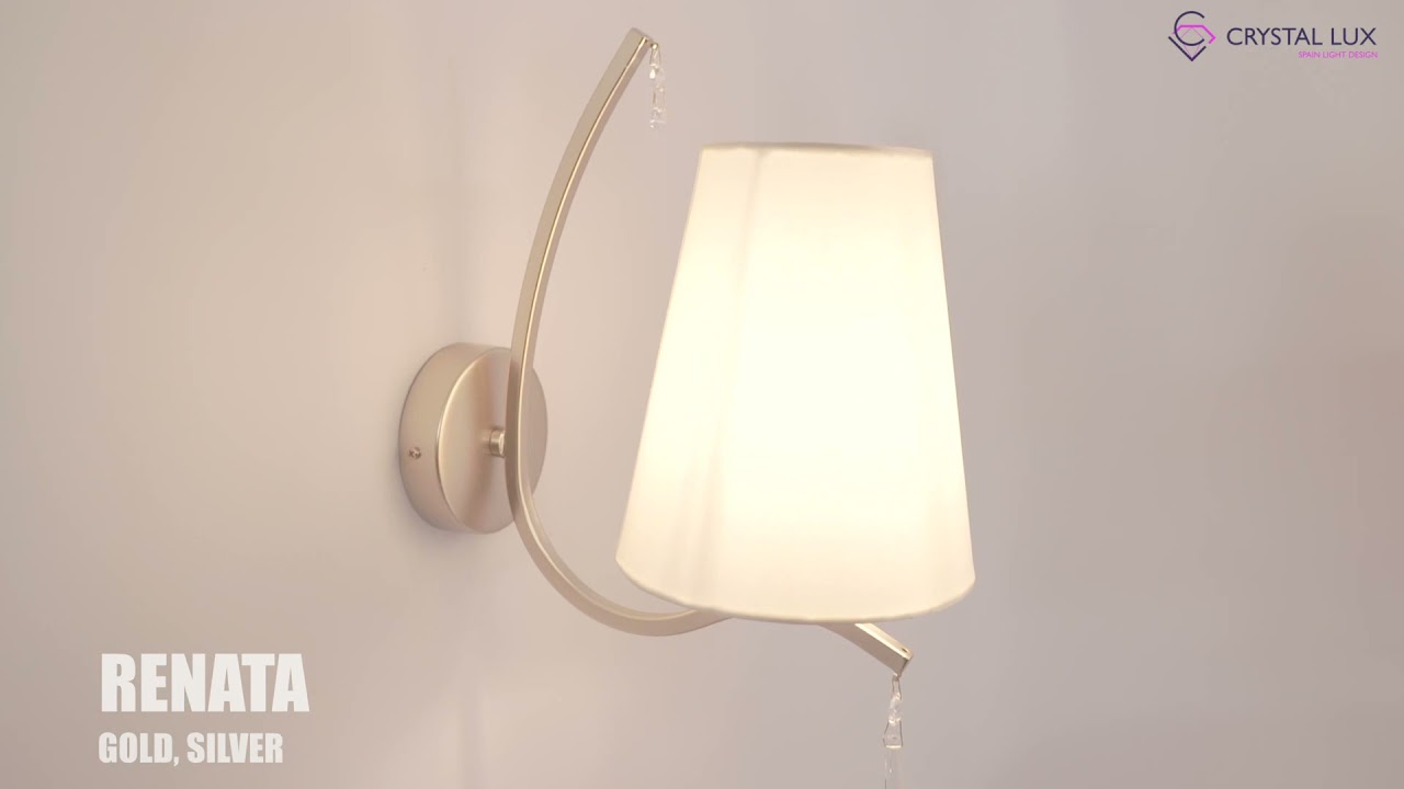 Настольная лампа Crystal Lux RENATA LG1 SILVER, серебряный