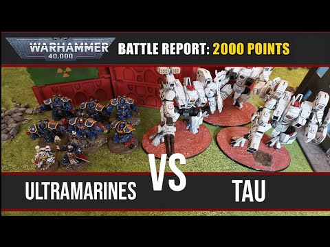 Warhammer 40k Battle Report: Tau vs. Ultramarines 2000 Punkte 9. edi deutsch