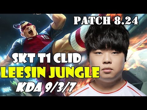 [ SKT T1 Clid ] Leesin vs Camille Jungle Patch 8.24 Kr Ranker KDA 9/3/7
