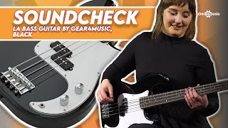 Video thumbnail for SOUNDCHECK | LA Bass Guitar by Gear4music, Black by Gear4music Guitars