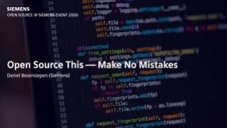 Open Source This — Make No Mistakes