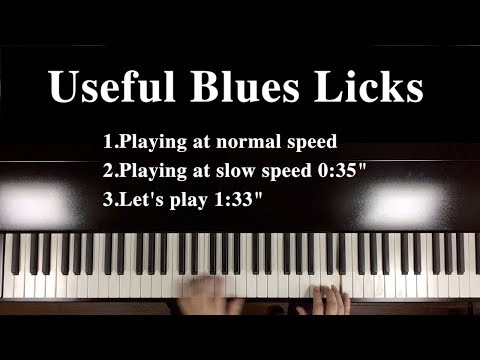 “Blues licks” How to Play Blues Piano Free sheet music