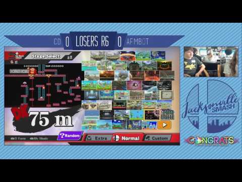 Jax Smash Weekly 4/6/17 - Afmbot(Donkey Kong) Vs CD(Pit/Fox) - Wii U Losers Top 8