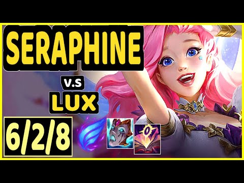 SHOK (SERAPHINE) vs LUX - 6/2/8 KDA MID GAMEPLAY - OC Ranked MASTER