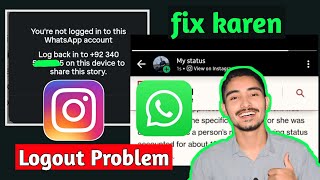 You're Not Logged Into This WhatsApp Account Instagram Fix | Log Back 
