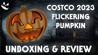 COSTCO Halloween 2023 Flickering Pumpkin Unboxing & Review