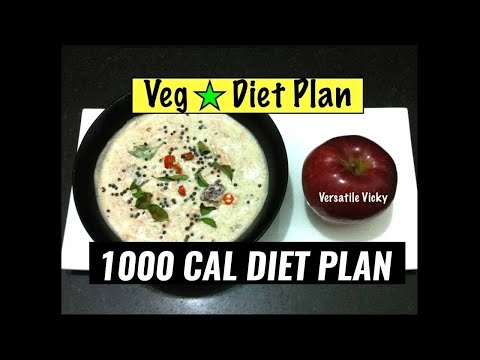 1000 Cal Diet Plan For Weight Loss | Indian Diet Plan | Veg Diet Plan By Versatile Vicky Video