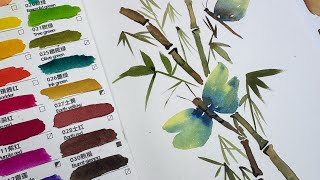 YOU will Love this fun Watercolor Bamboo!! MeiLiang bright 24 pan set🖌️🩷