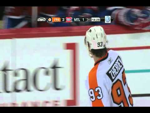 Nikolay Zherdev scores vs the Canadiens - 12-15-2010