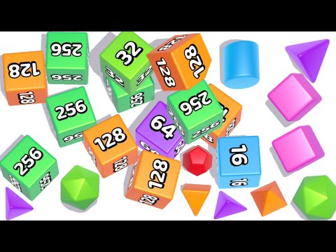 2048 Merge Shapes - All Levels 1 To 21 Gameplay Android iOS