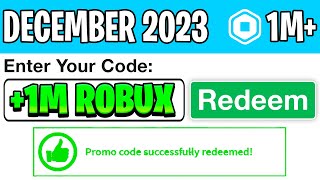 *2023* ROBLOX PROMO CODE GIVES YOU FREE ROBUX... (Roblox December 2023)
