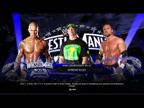 WWE 2K24 FULL MATCH — Randy Orton Vs John Cena Vs Triple H — WWE  Title Match