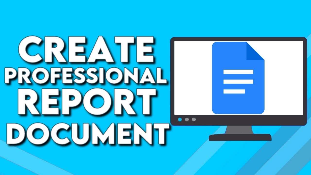 How To Make And Create Professional Report Document on Google Docs PC