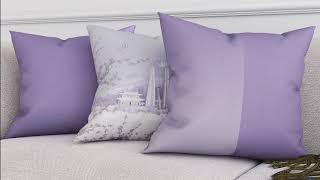 Декоративная подушка «939424» фиолетовый/сирень, фиолетовый — видео о товаре