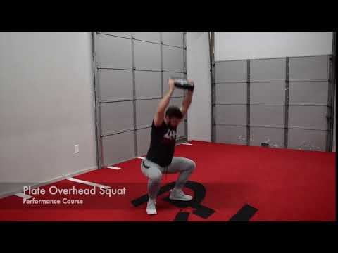 Plate Overhead Squat