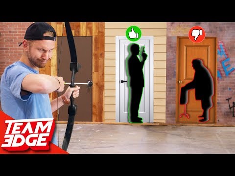 Shoot the Person Behind the Mystery Door! | Don't Choose the Wrong Door!! Video