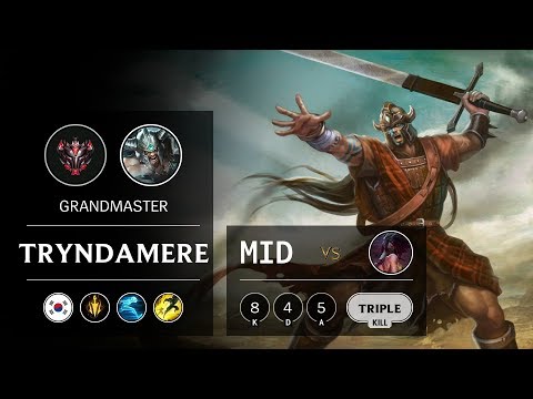 Tryndamere Mid vs Akali - KR Grandmaster Patch 9.16