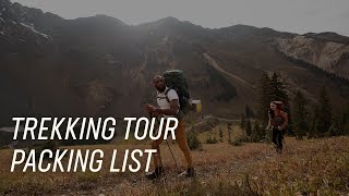 Trekkingtour - what to pack?