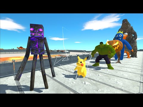 ENDERMAN LAVA DEATH RUN - Animal Revolt Battle Simulator