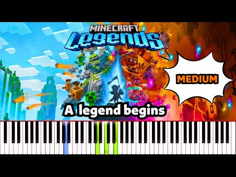 Pianonymo - A Legend Begins - Minecraft Legends - Piano Tutorial - Synthesia