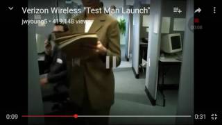 Verizon wireless test man launch commercial