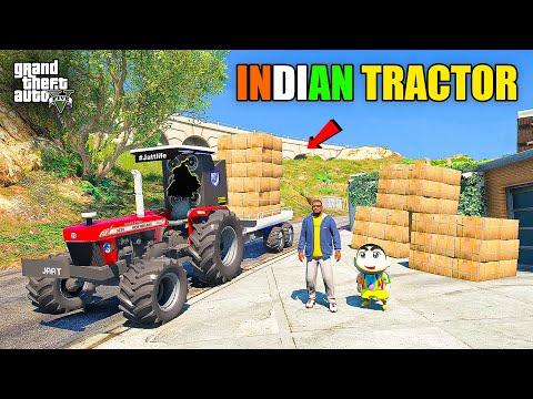 Franklin & Shinchan Buy Indian Tractor And Start Public Transportation Business in GTA 5