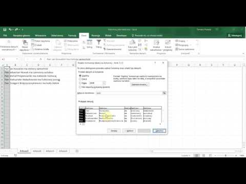 Excel - Tekst jako kolumny - rozdzielanie tekstu z jednej komórki