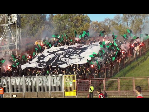 4 listopada 2017, g.13:00 GKS 1962 Jastrzębie - ROW 1964 Rybnik 2-1 (1-1) oprawa Rybnik
