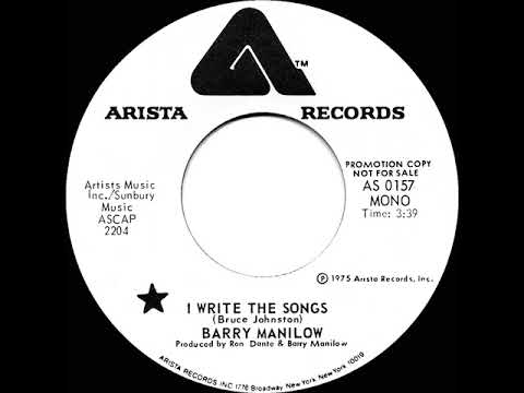 1976 Barry Manilow - I Write The Songs (mono radio promo 45)