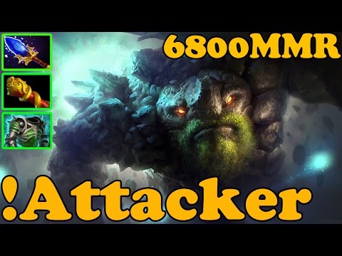 Dota 2 - !Attacker 6800 MMR Plays Tiny vol 2 - Ranked Match Gameplay