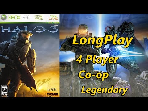 Halo 3 - Longplay 4 Player Co-op (Legendary Campaign) Full Game Walkthrough (No Commentary)