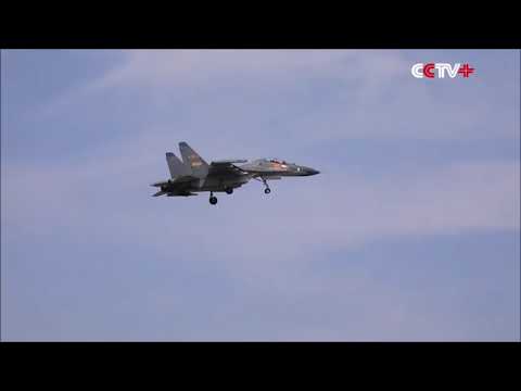 Chinese PLA Air Force J-16 air combat exercise