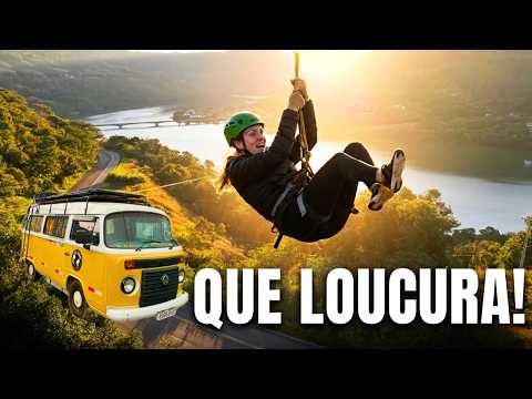ATRAVESSAMOS O RIO URUGUAI DE TIROLESA! (1.300m de adrenalina) | Ep.393