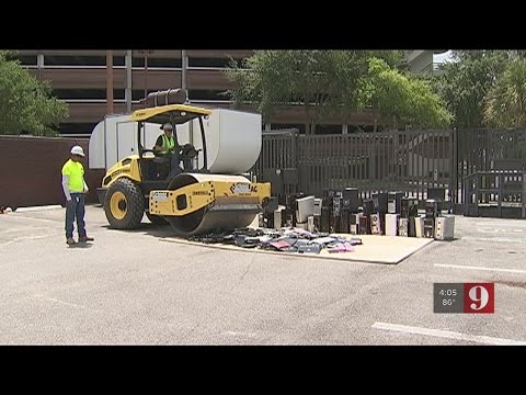 Video: FDLE crushes devices belonging to convicted child porn suspects