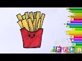 How to draw French Fries 🍟 cute and easy drawing
