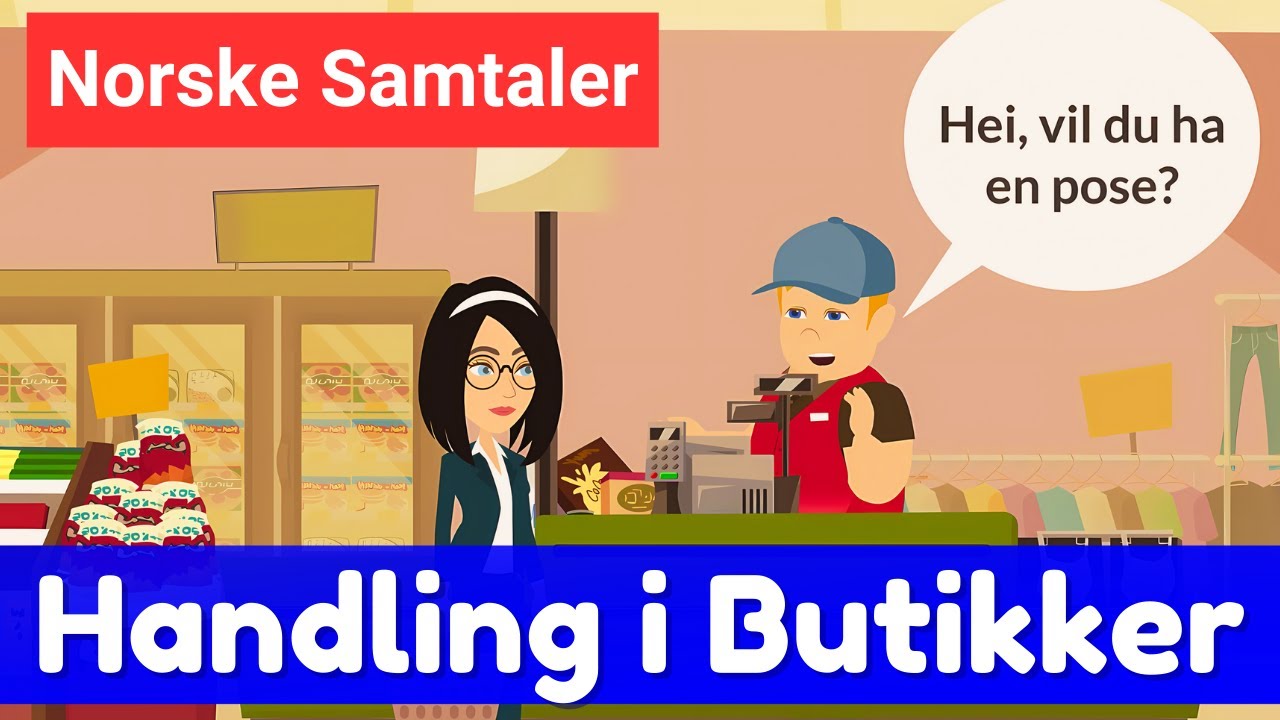 Summer Norwegian course #3 Shopping in shops - Norwegian conversation practice