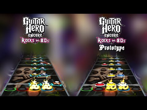 Guitar Hero 80's Prototype - "Bathroom Wall" Chart Comparison