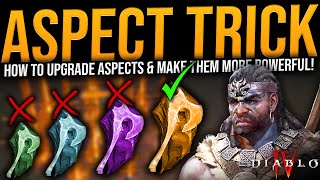 Diablo 4 INSANE TRICK - How To Upgrade ASPECTS To Make Them MORE POWERFUL - Test & Results Live Demo