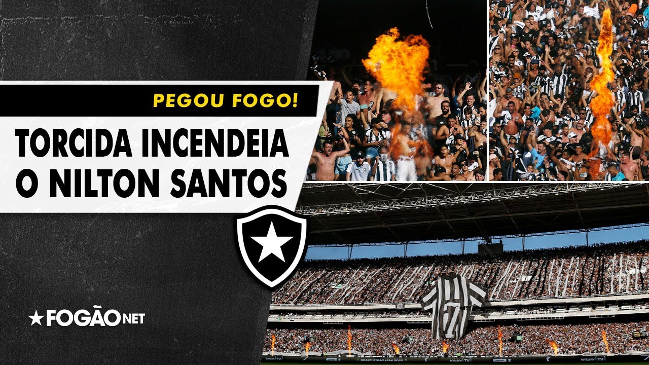 Incrível! Estádio Nilton Santos ‘incendeia’ com labaredas e festa da torcida do Botafogo na rodada de estreia no Brasileirão-2022  🏟️🔥