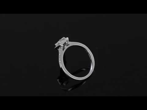 White Gold Brillant and Princess Cut Diamond Cluster Ring - RINCGEMDIAMO1177