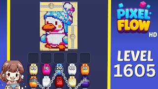 Pixel Flow Level 1605 Solution Walkthrough