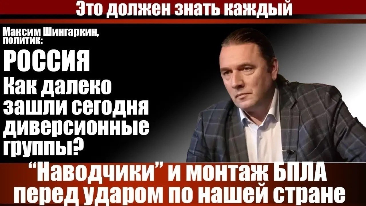 Максим Шингаркин, политик: Россия. Как далеко зашли сегодня диверсионные гру