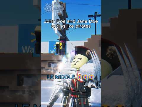 John Doe and Jane Doe act like pirates roblox forsaken animation #forsaken #roblox #robloxshorts