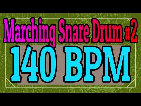 140 BPM Marching Snare Drum Rock #2 - 4/4 Drum Track - Metronome - Drum Beat