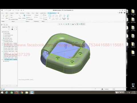 ptc creo 3.0 tutorial mold cavity very simple