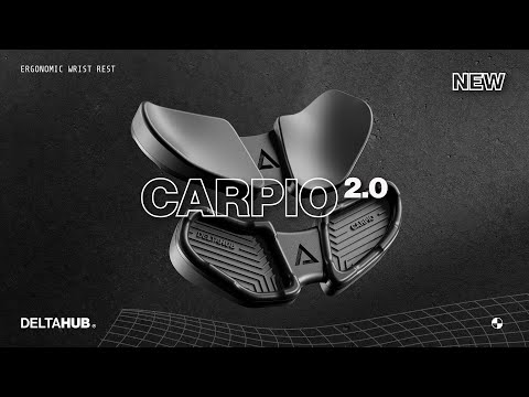Pelė DeltaHub kairės rankos atrama L Carpio 2.0 juodos spalv. video