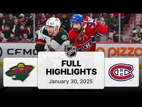 NHL Highlights | Wild vs. Canadiens | January 30, 2025