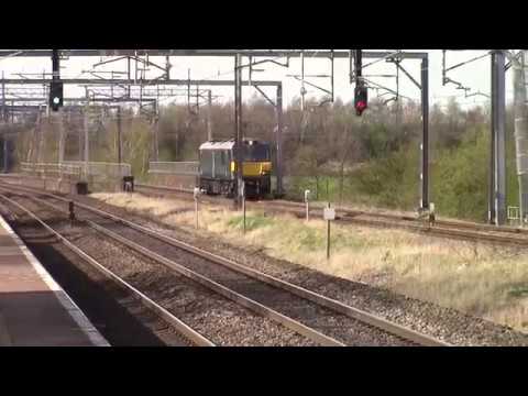 Caledonian  92023 at Polesworth on the Crewe to Crewe