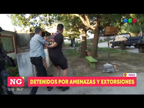 Detenidos en Perez por amenazas y extorsiones -  Telefe Rosario